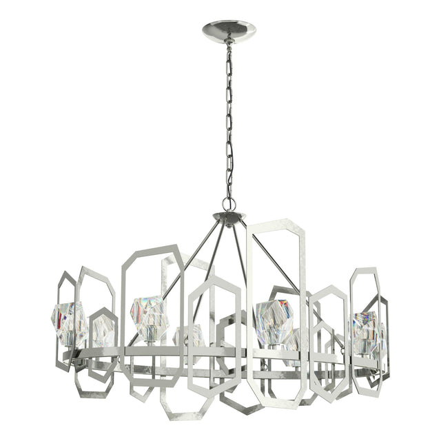 Hubbardton Forge 2018 Sterling Crystal Gatsby Chandelier