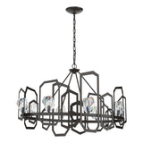 Hubbardton Forge 2018 Oil Rubbed Bronze Crystal Gatsby Chandelier