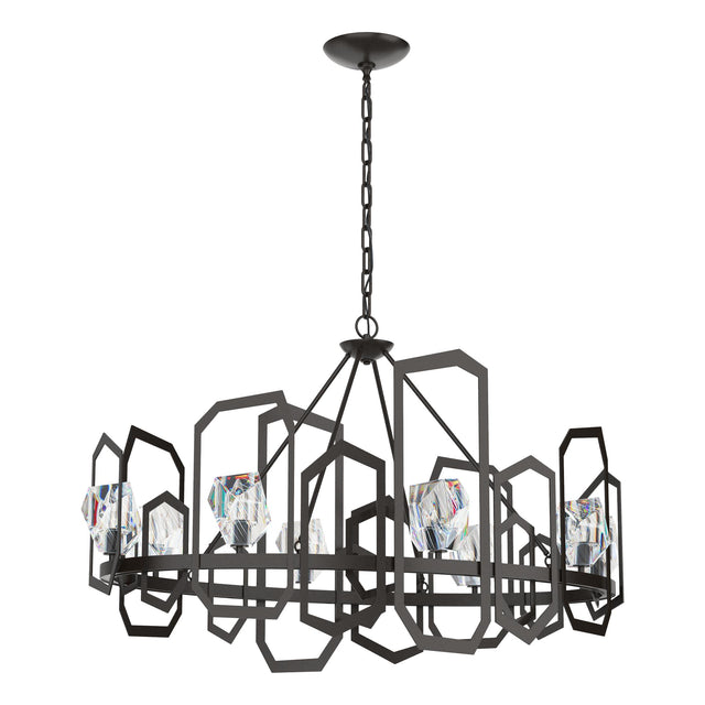 Hubbardton Forge 2018 Oil Rubbed Bronze Crystal Gatsby Chandelier