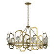 Hubbardton Forge 2018 Modern Brass Crystal Gatsby Chandelier