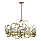 Hubbardton Forge 2018 Modern Brass Crystal Gatsby Chandelier
