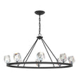 Hubbardton Forge 2022 Black Crystal Gatsby 8-Light Chandelier