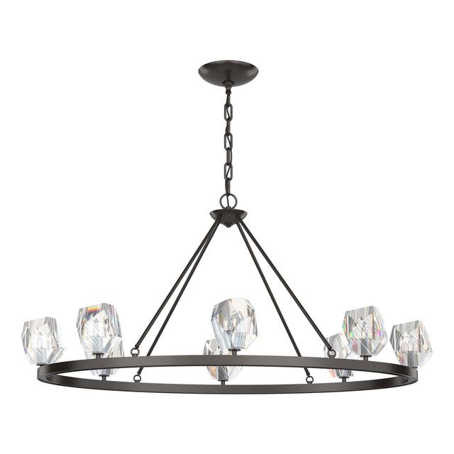 Hubbardton Forge 2022 Oil Rubbed Bronze Crystal Gatsby 8-Light Chandelier