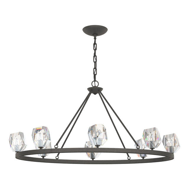 Hubbardton Forge 2022 Natural Iron Crystal Gatsby 8-Light Chandelier
