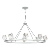 Hubbardton Forge 2022 Vintage Platinum Crystal Gatsby 8-Light Chandelier