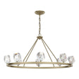 Hubbardton Forge 2022 Soft Gold Crystal Gatsby 8-Light Chandelier