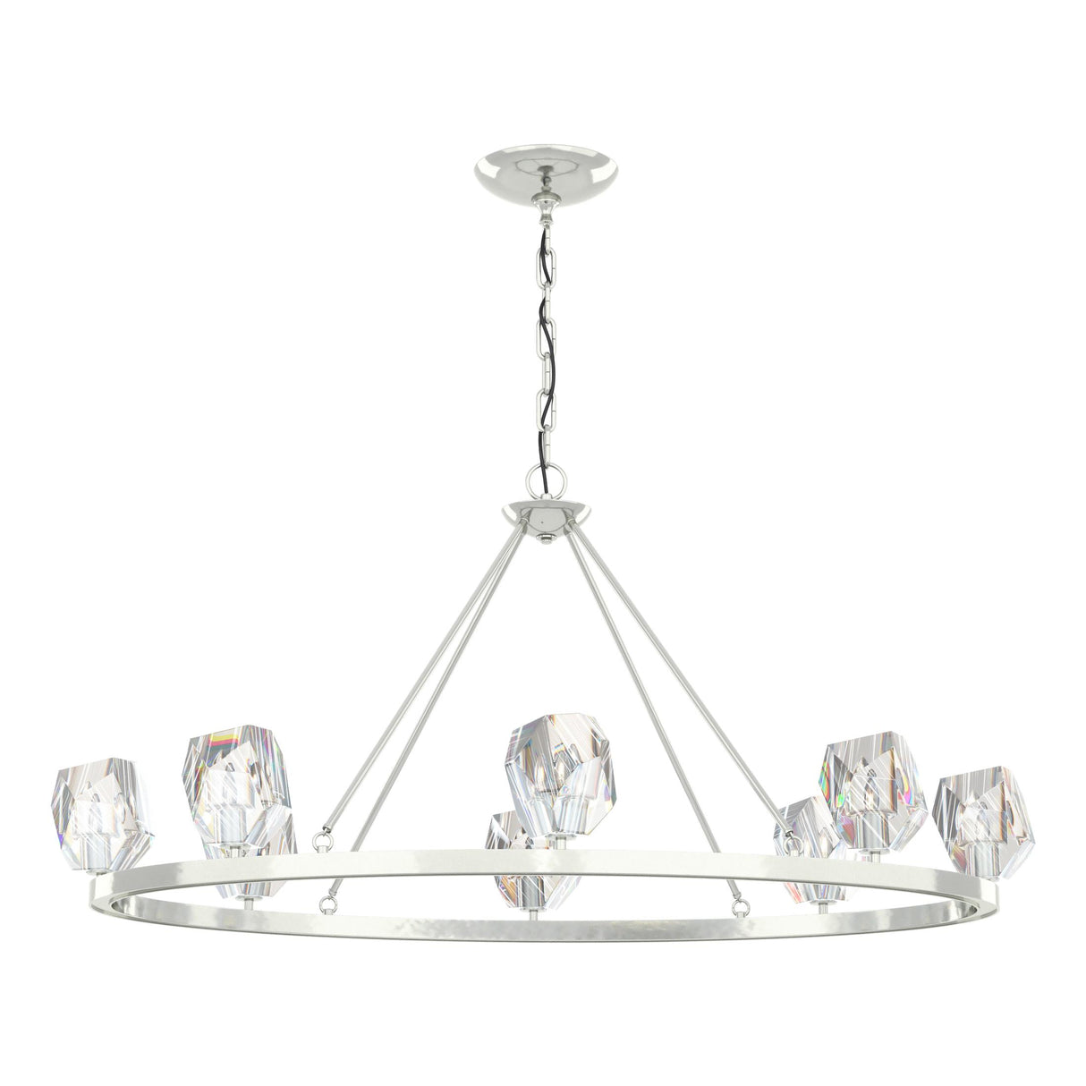 Hubbardton Forge 2022 Sterling Crystal Gatsby 8-Light Chandelier