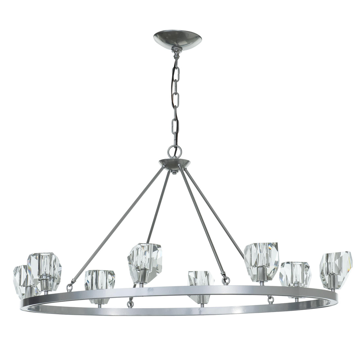 Hubbardton Forge 2022 Sterling Crystal Gatsby 8-Light Chandelier
