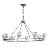 Hubbardton Forge 2022 Sterling Crystal Gatsby 8-Light Chandelier