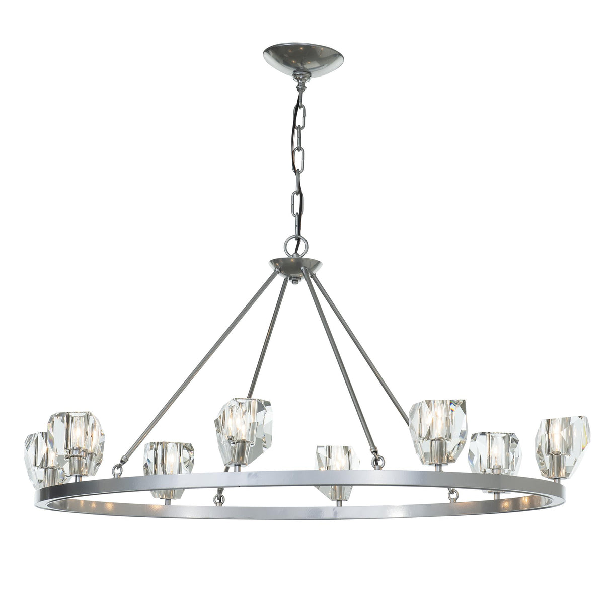 Hubbardton Forge 2022 Sterling Crystal Gatsby 8-Light Chandelier