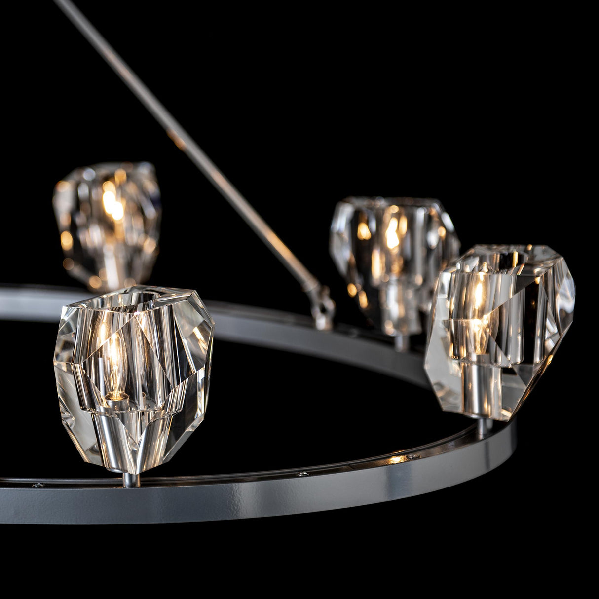 Hubbardton Forge 2022 Sterling Crystal Gatsby 8-Light Chandelier
