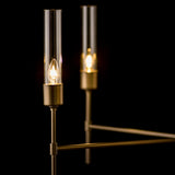 Hubbardton Forge 2019 Dark Smoke Clear Glass (ZM) Vela 5 Arm Chandelier