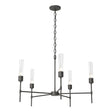 Hubbardton Forge 2019 Natural Iron Clear Glass (ZM) Vela 5 Arm Chandelier