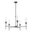Hubbardton Forge 2019 Natural Iron Clear Glass (ZM) Vela 5 Arm Chandelier