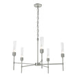Hubbardton Forge 2019 Sterling Clear Glass (ZM) Vela 5 Arm Chandelier