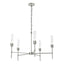 Hubbardton Forge 2019 Sterling Clear Glass (ZM) Vela 5 Arm Chandelier