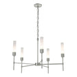 Hubbardton Forge 2019 Sterling Frosted Glass (FD) Vela 5 Arm Chandelier