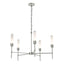 Hubbardton Forge 2019 Sterling Frosted Glass (FD) Vela 5 Arm Chandelier