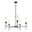 Hubbardton Forge 2019 Oil Rubbed Bronze Frosted Glass (FD) Vela 5 Arm Chandelier