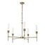 Hubbardton Forge 2019 Modern Brass Clear Glass (ZM) Vela 5 Arm Chandelier