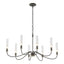 Hubbardton Forge 2019 Dark Smoke Brass Clear Glass (ZM) Grace 8-Arm Chandelier