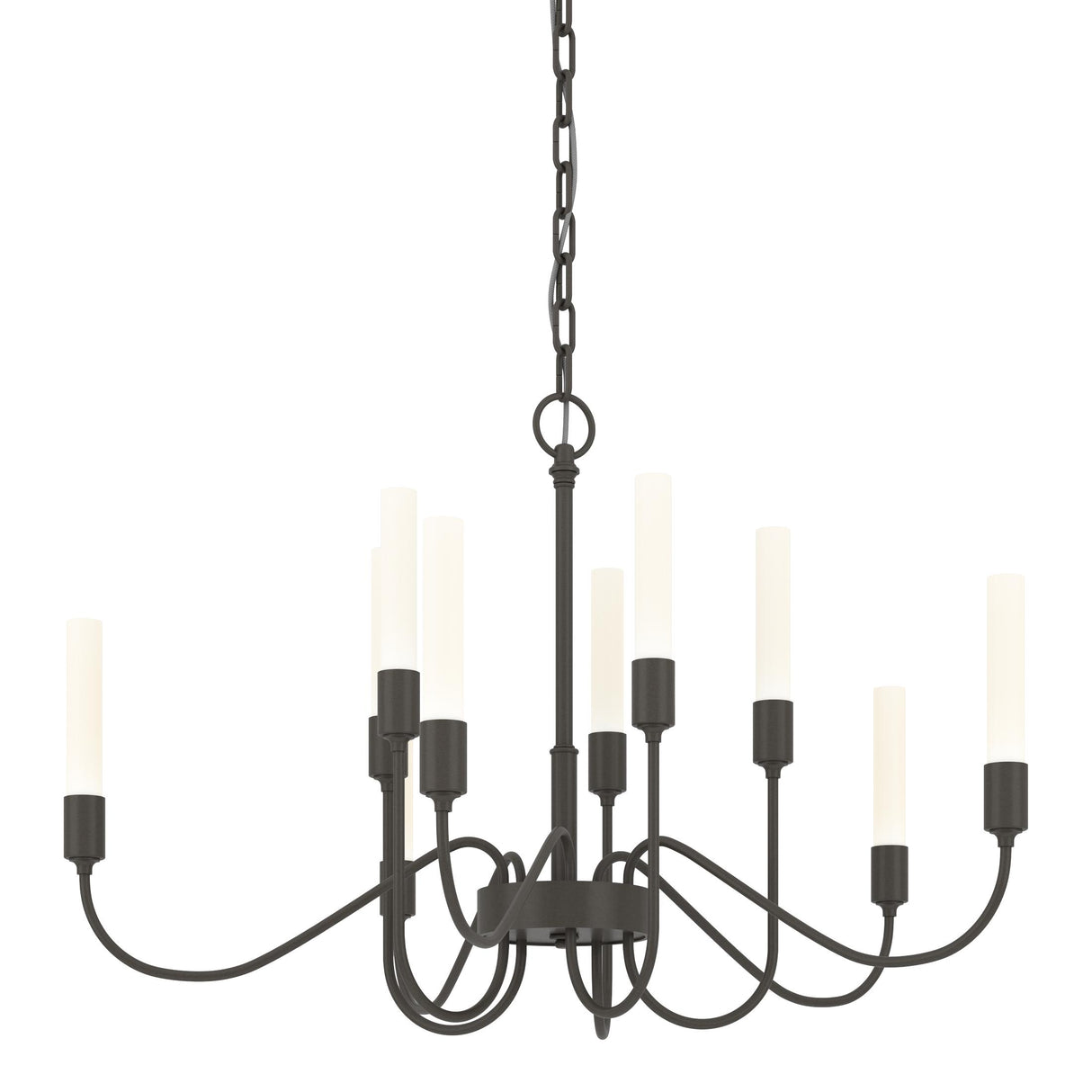 Hubbardton Forge 2014 Dark Smoke Lisse 10 Arm Chandelier