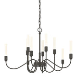 Hubbardton Forge 2014 Dark Smoke Lisse 10 Arm Chandelier