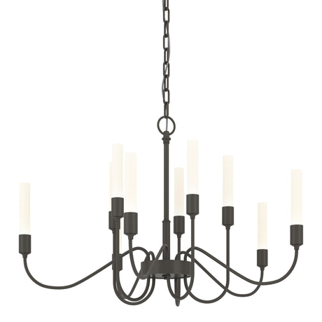 Hubbardton Forge 2014 Dark Smoke Lisse 10 Arm Chandelier