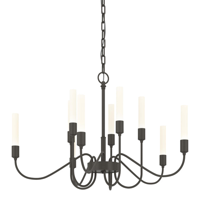 Hubbardton Forge 2014 Dark Smoke Lisse 10 Arm Chandelier