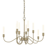 Hubbardton Forge 2014 Soft Gold Lisse 10 Arm Chandelier