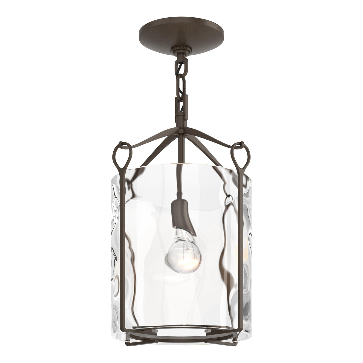 Hubbardton Forge 2020 Bronze Water Glass (LL) Bow Semi-Flush