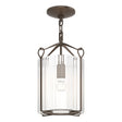 Hubbardton Forge 2020 Bronze Clear Glass (ZM) Bow Semi-Flush