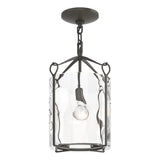 Hubbardton Forge 2020 Dark Smoke Water Glass (LL) Bow Semi-Flush