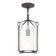Hubbardton Forge 2020 Dark Smoke Clear Glass (ZM) Bow Semi-Flush