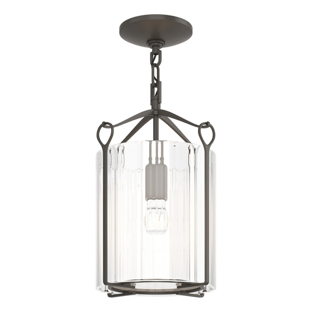 Hubbardton Forge 2020 Dark Smoke Clear Glass (ZM) Bow Semi-Flush