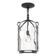 Hubbardton Forge 2020 Black Water Glass (LL) Bow Semi-Flush