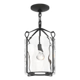 Hubbardton Forge 2020 Black Water Glass (LL) Bow Semi-Flush
