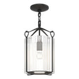 Hubbardton Forge 2020 Black Clear Glass (ZM) Bow Semi-Flush