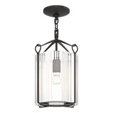 Hubbardton Forge 2020 Black Clear Glass (ZM) Bow Semi-Flush