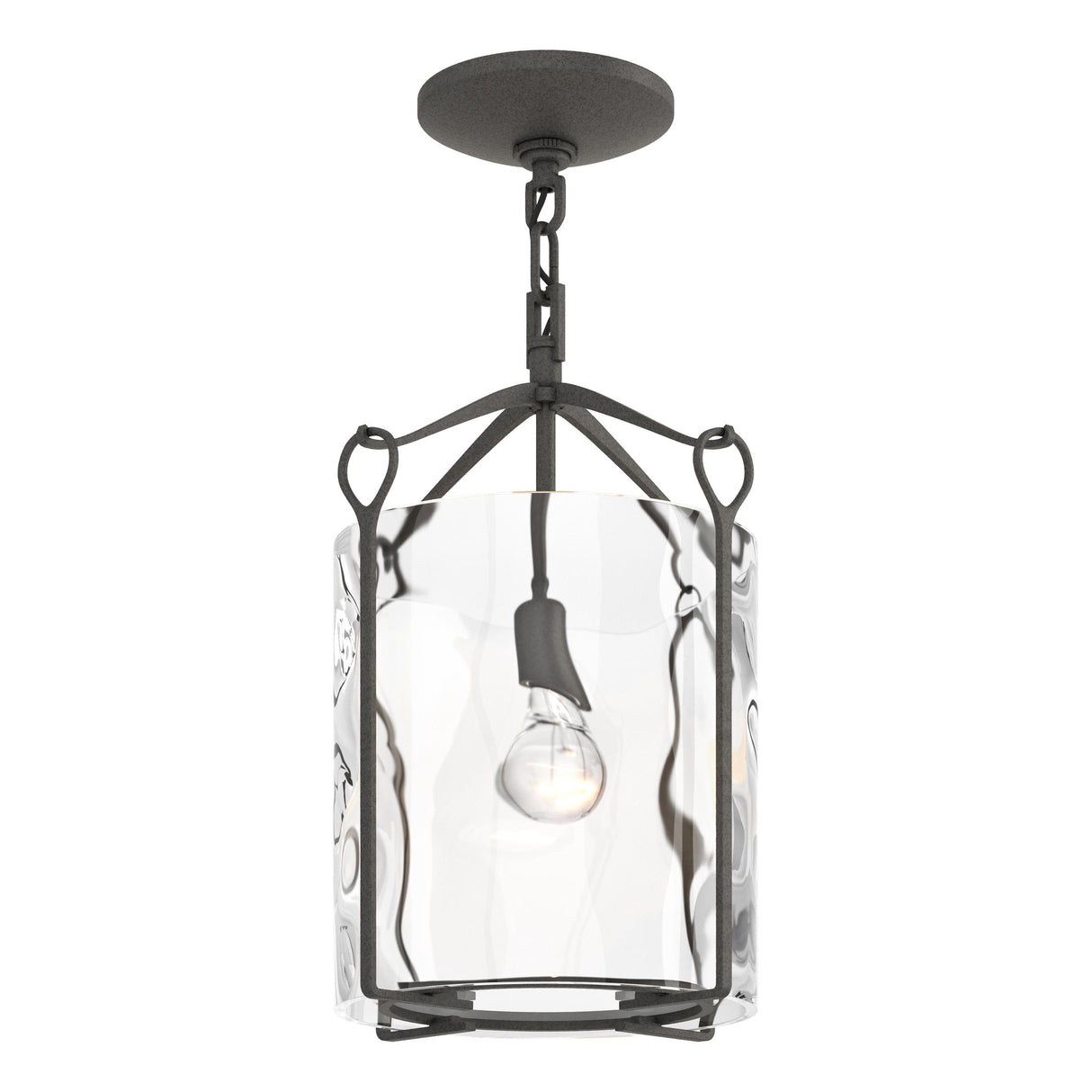 Hubbardton Forge 2020 Natural Iron Water Glass (LL) Bow Semi-Flush