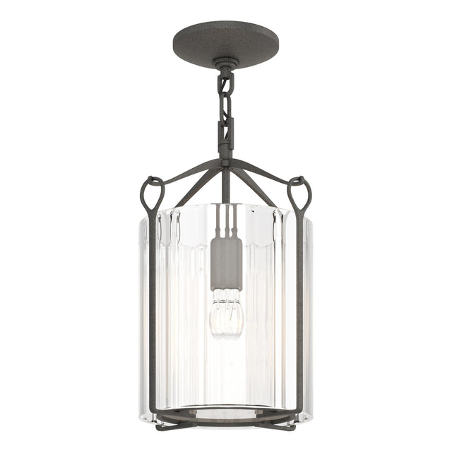Hubbardton Forge 2020 Natural Iron Clear Glass (ZM) Bow Semi-Flush