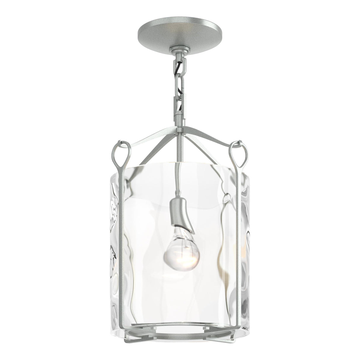 Hubbardton Forge 2020 Vintage Platinum Water Glass (LL) Bow Semi-Flush