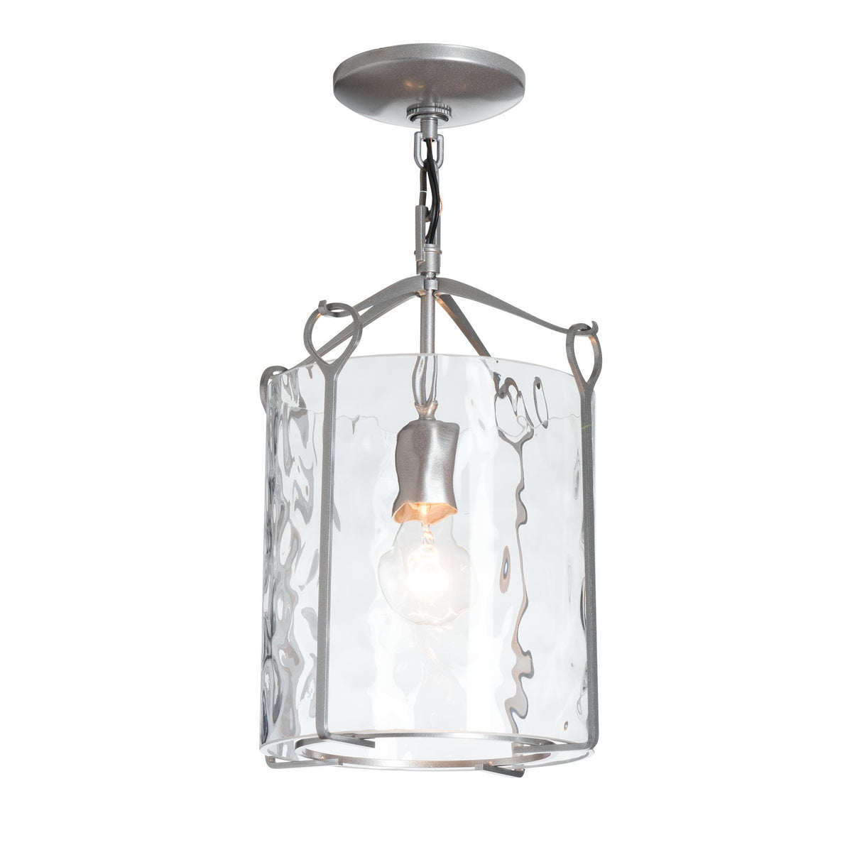 Hubbardton Forge 2020 Vintage Platinum Water Glass (LL) Bow Semi-Flush