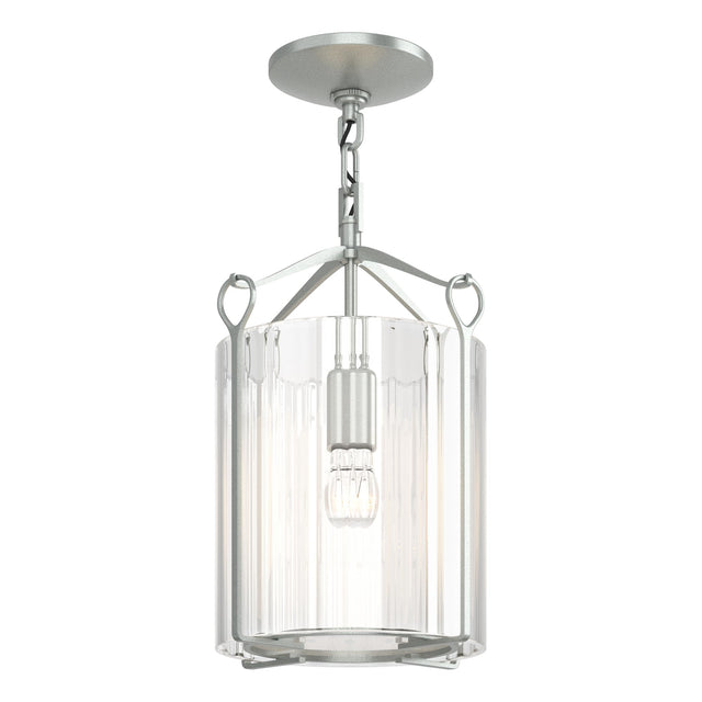 Hubbardton Forge 2020 Vintage Platinum Clear Glass (ZM) Bow Semi-Flush