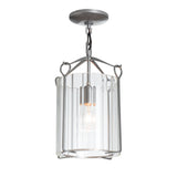 Hubbardton Forge 2020 Vintage Platinum Clear Glass (ZM) Bow Semi-Flush