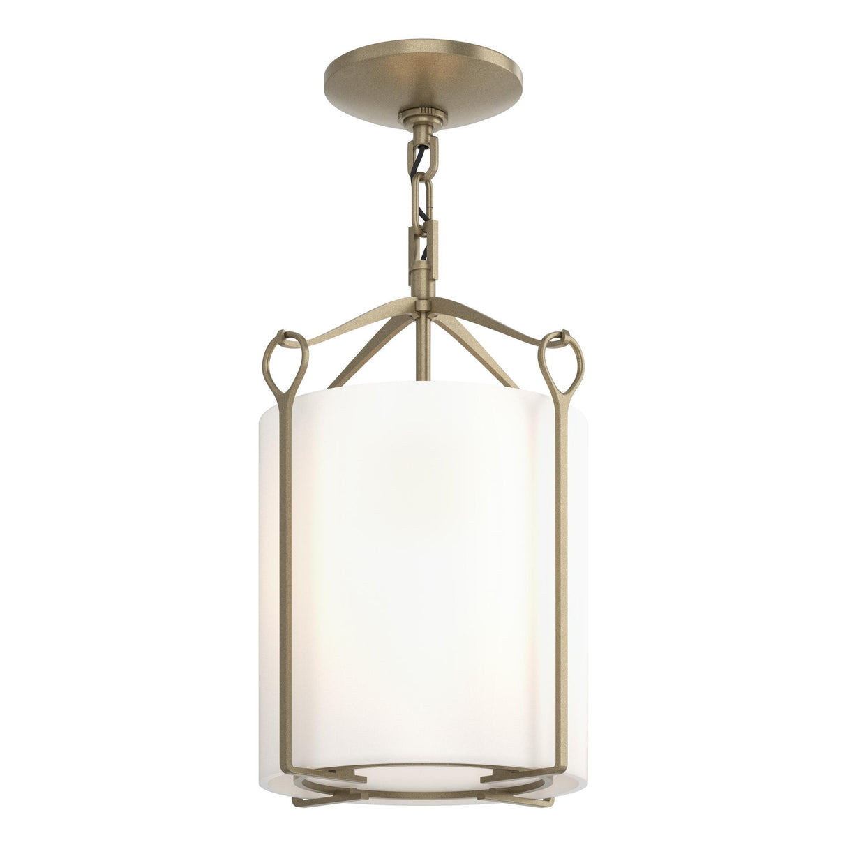 Hubbardton Forge 2020 Soft Gold Opal Glass (GG) Bow Semi-Flush