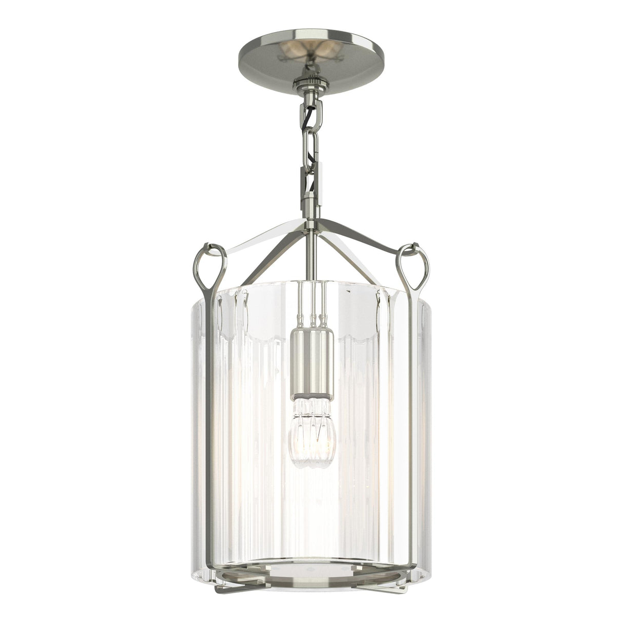Hubbardton Forge 2020 Sterling Clear Glass (ZM) Bow Semi-Flush