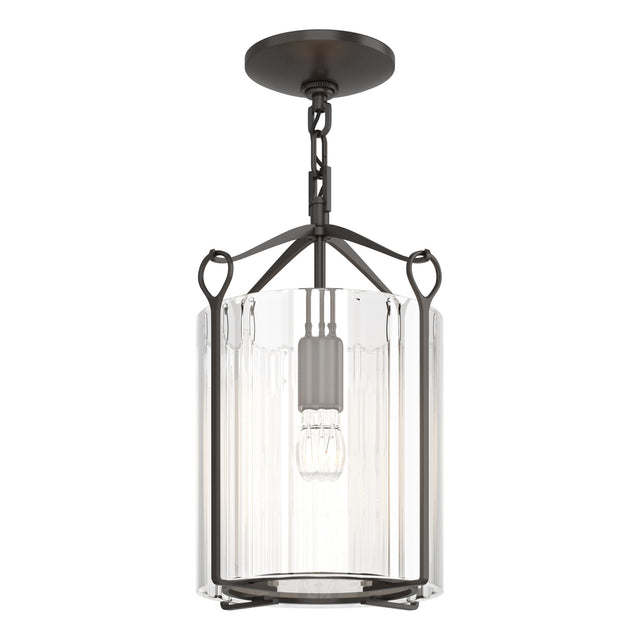 Hubbardton Forge 2020 Oil Rubbed Bronze Clear Glass (ZM) Bow Semi-Flush
