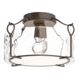 Hubbardton Forge 2020 Bronze Water Glass (LL) Bow Medium Semi-Flush