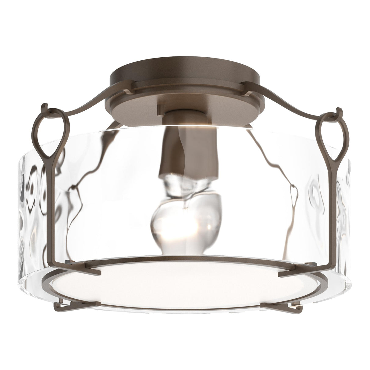 Hubbardton Forge 2020 Bronze Water Glass (LL) Bow Medium Semi-Flush